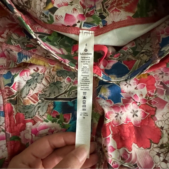 🆕🌸 Lululemon Seawheeze 2018 Fast and Free 7/8 Tight II Floral Cherry Blossom - Picture 8 of 9